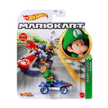 Imagem de Hot Wheels Mario Kart Baby Luigi - HDB28- Mattel, Verde