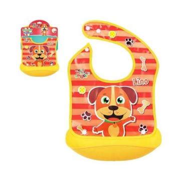 Imagem de Babador Pega Migalhas Infantil 32cm Art House Cor:Cachorro, Cachorro