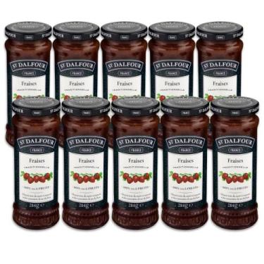 Imagem de Geleia Francesa St. Dalfour Fraises Morango Kit 10un 284g, St. Dalfour