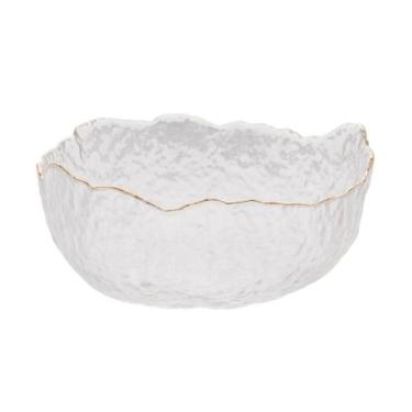 Imagem de Bowl De Cristal Martelado Com Borda Dourada 17 X 8 Cm Taj Wolff