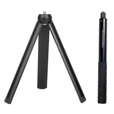 Imagem de Kit Mini Tripé Proaventura em Alumínio com Bastão Invisível Extensível de 112CM para Câmeras de Ação