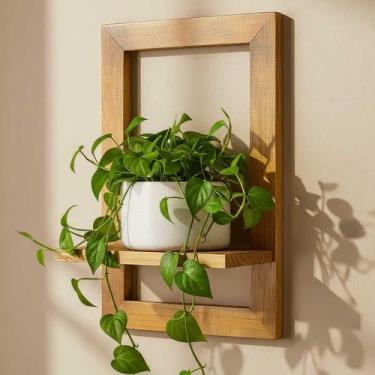 Imagem de Moldura Suporte Plantas em Madeira Objetos Decorativos - Beto Móveis