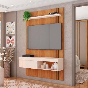 Imagem de Painel para TV Moon até 45 Polegadas Caemmun - Kit, Marrom