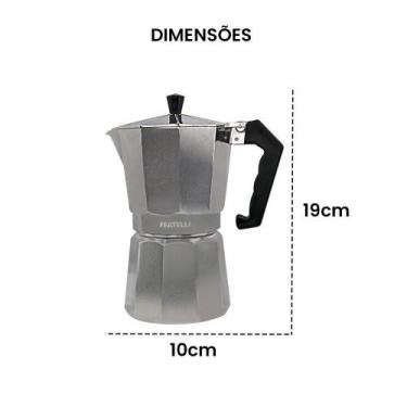 Imagem de Cafeteira Italiana Moka Express Alumínio 9 Xícaras Café Tradicional Rá