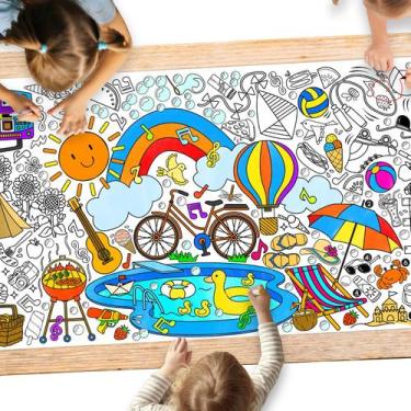 Imagem de Pôster para Colorir Gatherfun 80x183 cm Atividade de Verão
