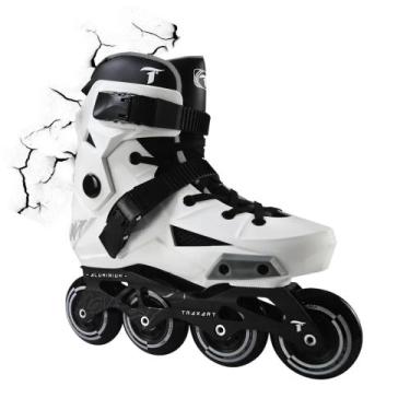 Imagem de Patins Inline Traxart Revolt Freestyle Urban Hardboot ABEC9 Branco, 40