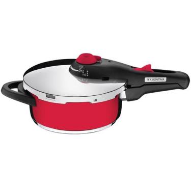 Imagem de Panela de Pressão Inox Solar 3 Litros Tramontina - 62511/226, 3L, Verm