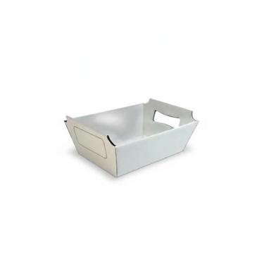 Imagem de Cesta Embalagem Kraft/Branca Micro Ondulado 10 Und - Congratulations S