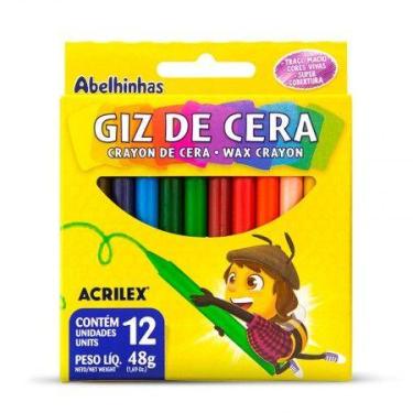 Imagem de Giz de cera 12 cores 09012 - Acrilex