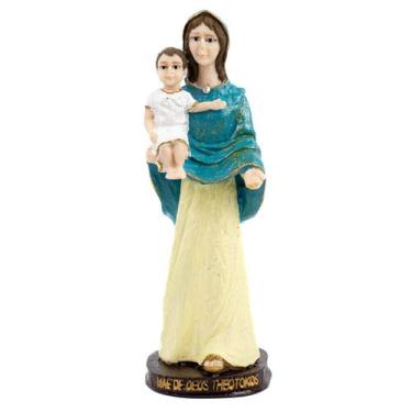 Imagem de Escultura Mãe de Deus Theotokos 17 cm em Resina - Lua Mística - 100% O