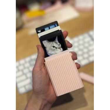 Imagem de Case Organizador Porta Foto Instax Design Autoral Rosa Claro Órbita Ma