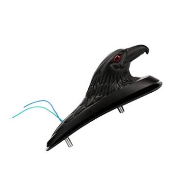Imagem de Kesoto Moldura de luz para motocicleta, rosto de águia, luz frontal, enfeite de olhos, preto