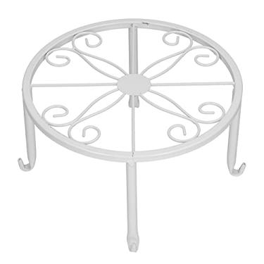 Imagem de Estante de flores, suporte para plantas de piso para sala de estar com varanda(Branco)