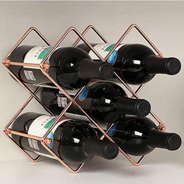 Imagem de Pkfinrd Estantes de vinhos Tieyi europeias podem ser desmontadas e montadas em rack de vinho para hotel, casa, decoração de artesanato, 25 x 18 x 25 cm