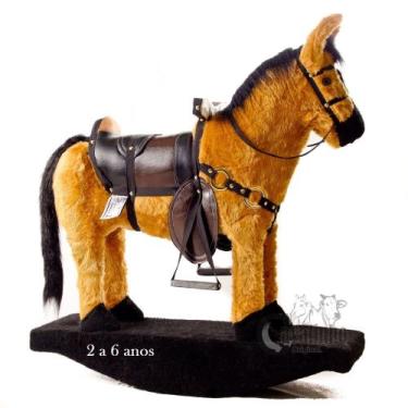 Imagem de Cavalo Cavalinho Brinquedo Infantil De Montar Modelo Ponei Luxuoso - C