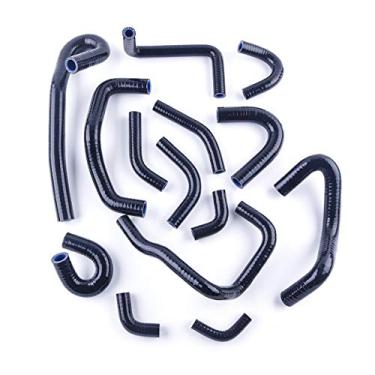 Imagem de LUXERAD Mangueira de arrefecimento de silicone de desempenho de 3 camadas 4,5 mm para Ni ssan Skyline R32 R33 R34 GTR RB RB26DETT (preta)