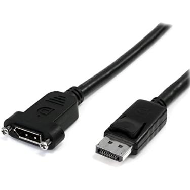 Imagem de StarTech. Com 3 pés/91 cm 20 pinos DP DisplayPort cabo de montagem de painel de extensão - DisplayPort para DisplayPort - macho para fêmea (DPPNLFM3PW)