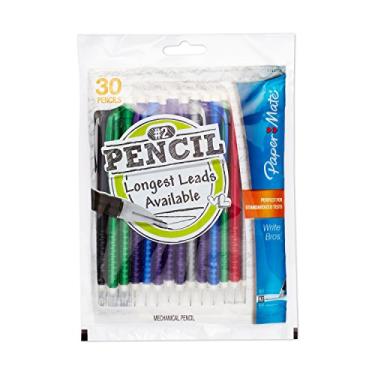 Imagem de Paper Mate Lapiseiras Write Bros, 0,7 mm, HB #2, cores sortidas, 30 unidades