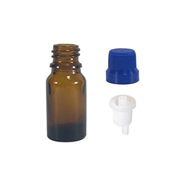 Imagem de Frasco de Vidro 15ml com Batoque Gotejador (20 Peças) Cor:Azul Escuro