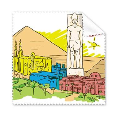 Imagem de Pano decorativo para limpeza de tela de telefone com estampa de cidade do Antigo Egito 5 peças