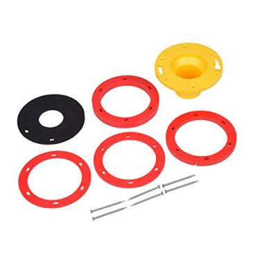 Imagem de OATEY Kit de extensão de flange de vaso sanitário Set-Rite 43400, 1/4"-1-5/8", vermelho, amarelo