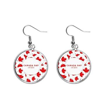 Imagem de 4 de julho, folha de bordo feliz dia do Canadá, brinco pendente, prata, joia feminina