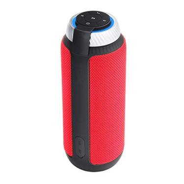 Imagem de Alto-falante sem fio Bluetooth de 33 pés (10 m) Subwoofer estéreo de baixo pesado alcance Bluetooth para esportes ao ar livre viagem em família, vermelho