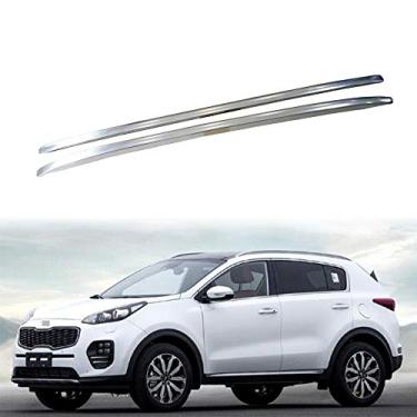 Imagem de UDP 2 peças serve para KIA New Sportage 2016-2020 alumínio suporte de rack de teto lateral de trilho de teto prata