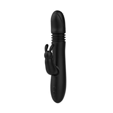 Imagem de Vibrador Sexual Feminino Brinquedos Sexuais Aquecimento Estimulador Ponto G e Clitóris Telescópico 19 Frequências Erótica Zatla (Preto)