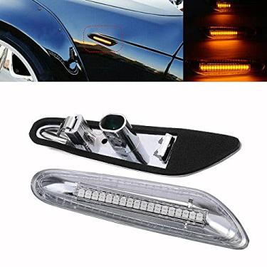 Imagem de MACHSWON Luz marcador lateral do carro âmbar dinâmica luz LED sequencial sequencial lâmpada de seta adequada para BMW séries 1 3 5 E36 E46 E60 E90