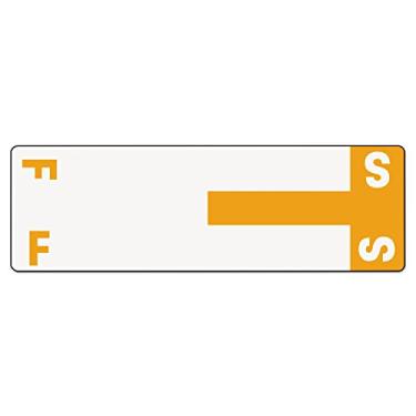 Imagem de Smead 67157 Alpha-Z Etiquetas de nome da primeira letra codificadas por cores F & S Laranja 100/pacote