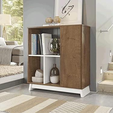 Imagem de Aparador Buffet Sala Monet 1 Porta com Prateleiras Madero Canela/off White