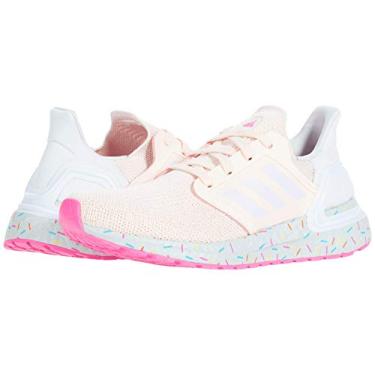 Imagem de adidas Kids Girl's Ultraboost 20 (Big Kid) Pink Tint/Sky Tint/Shock Pink 5 Big Kid M