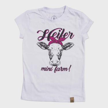 Imagem de Camiseta T-Shirt Infantil Feminina Country Vaquinha Mini Farm