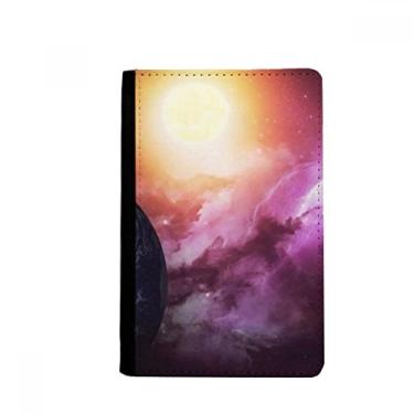 Imagem de Porta-passaporte colorido Planeta Terra Vermelho Azul Notecase Burse Carteira Capa Cartão, Multicolor