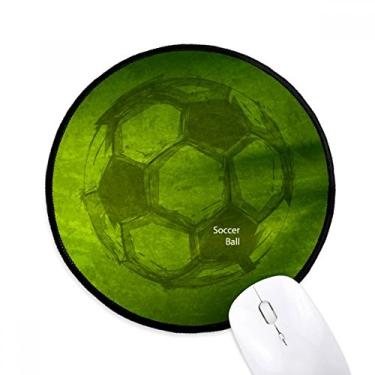 Imagem de Tapete de mouse verde futebol futebol esporte desktop escritório tapete redondo para computador