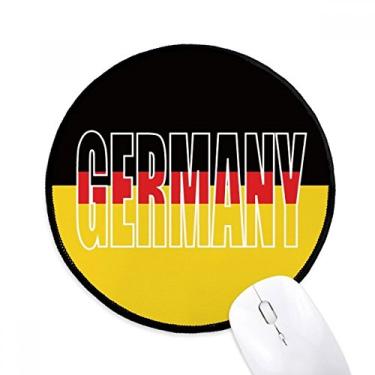 Imagem de DIYthinker Mouse pad com nome da bandeira do país da Alemanha para mesa de escritório tapete redondo para computador