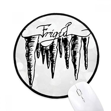 Imagem de DIYthinker Icicle Pintado à Mão Padrão Ilustração Mouse Pad Desktop Escritório Tapete Redondo para Computador