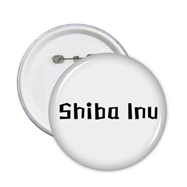 Imagem de Shiba Inu Art Deco Presente, Alfinetes de moda, Emblema, Botão, Decoração 5 peças
