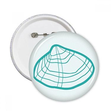 Imagem de Emblema de vida marinha com ilustração verde recortada, alfinetes redondos, botões, decoração de acessórios, 5 peças