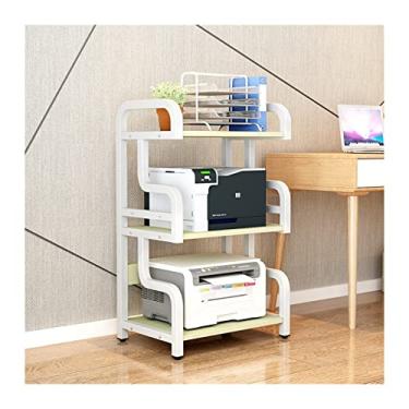 Imagem de KIZQYN Suporte de impressora para casa rack de impressora prateleira de chão mesa copiadora de escritório rack de armazenamento multicamadas tipo agulha impressora de mesa (cor: E-3 camada)