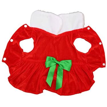 Imagem de Cachorro-quente Vestido de Natal Macio Cachorro-quente para Cães Pequenos (M)