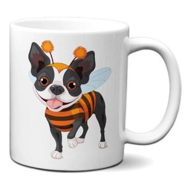 Imagem de Caneca Cachorro Boston Terrier Abelha Halloween Presente