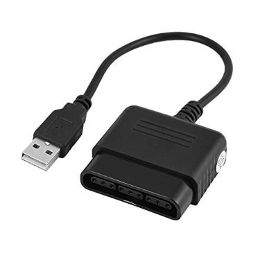 Imagem de ZJchao Adaptador de Controle de Jogo, Conversor PS1 / PS2 para PS3 e PC, Com Suporte para Vibração Dupla, USB, Preto