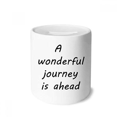 Imagem de DIYthinker A Wenderful Journey is Ahead Caixa de Dinheiro Caixa de Cerâmica Porta-Moedas Presente