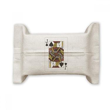 Imagem de Bolsa de linho de algodão com estampa de Spade J para papel de lenços faciais