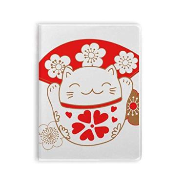 Imagem de Caderno de flores de cerejeira Lucky Fortune Cat Japão, capa macia Diário