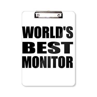 Imagem de World's Best Monitor Placa de suporte para prancheta de graduação A4