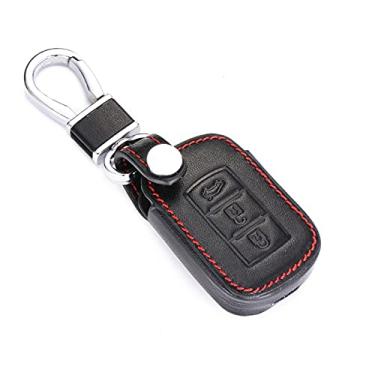 Imagem de Etui na kluczyk samochodowy inteligentny skórzany pokrowiec na klucze, pasuje do Mitsubishi Lancer EX Galant Pajero ASX Outlander 2016 2017, obudowa kluczyka samochodowego ABS inteligentny brelok z kluczykiem samochodowym