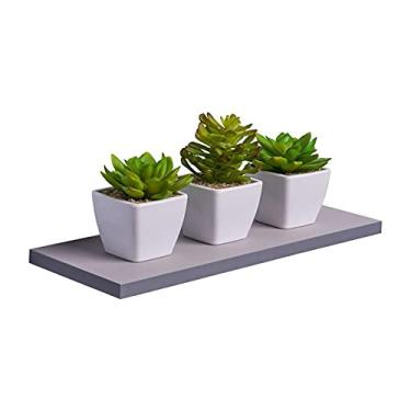 Imagem de Prateleira 30 x 10cm Cinza Claro Suporte Invisível